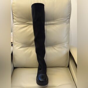 New Urban Outfitters over the knee Black Boots w/chunky sole